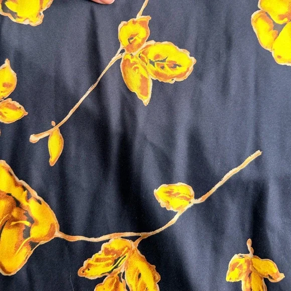 Vintage 90s Victoria's Secret Halter Maxi Floral Slip Dress in Black / Yellow - Picture 5 of 6